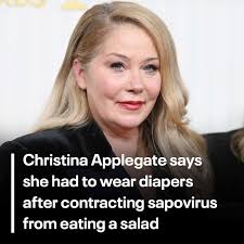 Christina Applegate got blunt about a health scare she experienced  recently. The 52-year-old actress described how she had to wear diapers  after contracting sapovirus from eating a tainted salad. MORE:  https://www.fox13news.com/news/christina-applegate ...