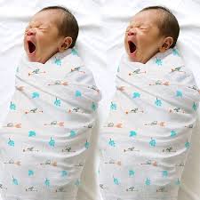 Lovely muslin wraps or the swaddle wrap, they are great for wrapping baby, using as a light blanket, using over the pram to shield from the sun, as a burp cloth or some privacy when feeding, they are so versatile and for this reason seem to multiply in our house! Buy Organic Cotton Baby Muslin Cloth Swaddle Wrap Blanket For New Born With Bird Print 120 X 120 Cm Pack Of 2 Online At Low Prices In India Amazon In