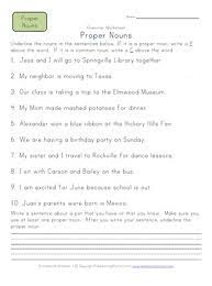 Common and proper noun worksheet for class 3. Proper Nouns Worksheet All Kids Network