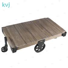 Homelegance factory modern industrial style coffee table rustic brown. China Kvj 7332 Rustic Antique Reclaimed Fir Coffee Table With Wheels China Recycled Elm Coffee Table Wooden Coffee Table