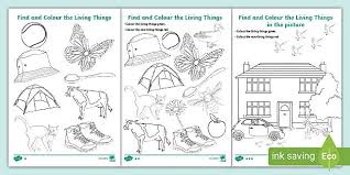 30 living and nonliving things coloring pages. Find And Colour The Living And Non Living Things Worksheet
