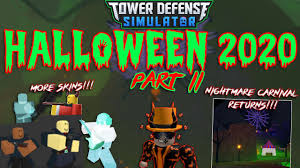 What the tower defence simulator halloween event 2020 gives you? Halloween 2020 Part 2 Has Arrived Code Included Tower Defense Simulator Roblox Youtube