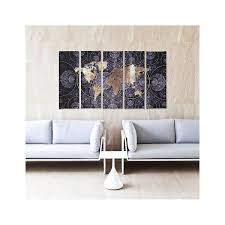 Tableau Carte Du Monde Abstraction Tableau Carte Du Monde Toile Decorative Et Carte Du Monde