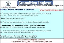 Gramatica Inglesa Verbos Usos Del Pasado Progresivo En Ingles Gramatica Inglesa Gramatica Ingles