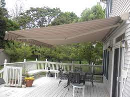 Retractable Awning With Dimmable Led Lighting Installed In Mountainside Nj Outdoor Awnings Pergola Ideas For Patio Backyard Pergola