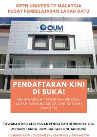 Uin suska merupakan institut pengajian tinggi awam (ipta) di. Lahad Datu Info Sedang Bekerja Tak Nak Tinggalkan Kerja Yang Menawarkan Gaji Yang Lumayan Apa Kata Teruskan Kerjaya Anda Belajar Separuh Masa Di Oum Jangan Risau Belajar Dulu Bayar Kemudian Kunjungi