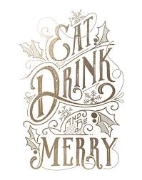 Eat Drink And Be Merry Foil Stamped Wall Art By Geekink Design Minted Christmas Quotes Christmas Design Holiday Art