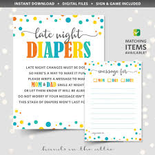 Late Night Diapers Printable Messages Sign And Signage For Etsy