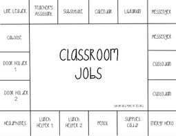 Simple Classroom Jobs Chart Editable Template Included