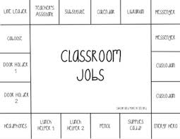 simple classroom jobs chart editable template included