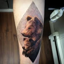 Maybe you would like to learn more about one of these? Mama Bear Cub Realism Piece On Girl S Forearm