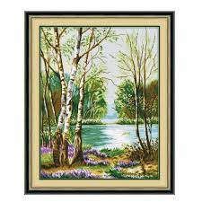 Maybe you would like to learn more about one of these? Buy Stamped Cross Stitch Kits 11ct Aida Cloth Embroidery Forest Lake At Affordable Prices Free Shipping Real Reviews With Photos Joom