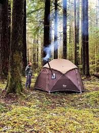 Enchanted Forest Camp Wood Stove Tent Coffee And Steak Video Forest Camp Cold Weather Camping Tent