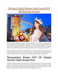 We did not find results for: Pakai Rumus Judi Togel Sgp 2d Dijamin Akurat By Poker Online Issuu