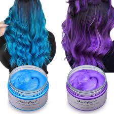 Blue and purple hair colors can completely sweep you off your feet. Hair Color Wax Hailicare 2x120g Temporary Hair Color Dye Diy Hair Styling Cream Natural Hairstyle Wax Hair Styling Wax Hair Cream For Party Cosplay Christmas Birthday Buy Online In Luxembourg At Luxembourg Desertcart Com
