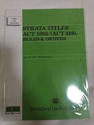 Title requirements for deposit of strata plan. Strata Titles Act 1985 Textbooks On Carousell