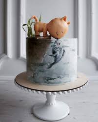 Fish cake birthday birthday cakes for men 6th birthday parties cakes for boys birthday fun birthday ideas boy cakes daddy birthday birthday sayings. Cat And Fish Painted Cakes Cake Art Animal Cakes