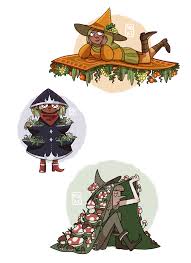 Hi I M Mari Here Are All The Garden Witches I Ve Ever Drawn In 2020 Fantasy Character Design Character Art Character Design