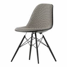 Black and white checkered reversible wrap dress in size 8 by calvin klein top rated seller. Vitra Eames Plastic Side Chair With Full Padding Black Base Dsw Checker Checker Cat F200 Polypropylene Basic Dark Black Maple And Fabric Myareadesign Com