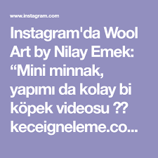 Instagram Da Wool Art By Nilay Emek Mini Minnak Yapimi Da Kolay Bi Kopek Videosu Keceigneleme Com Nasil Yapilir Videolar Kategorisinde Gor In 2020 Wool Art Mini