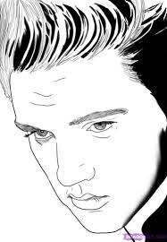 How To Draw Elvis Presley Step By Step Stars People Free Online Drawing Tutorial Added By Dawn June 20 2008 11 05 09 Am Elvis Presley Elvis Drawings