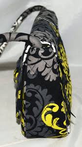 Floral pattern book adjustable blue/yellow quilted cotton backpack. Vera Bradley Black Gray Lime Floral With Removable St Gem