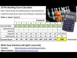 10 Pin Bowling Calculator Free Download Youtube