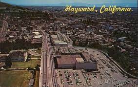Aerial View Looking South On Foothill Blvd Toward The Downtown District Aerial View Aerial Hayward California