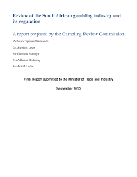 Pdf Review Of The South African Gambling Industry And Its