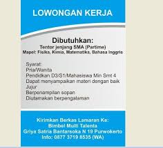 Nah, itulah 7 syarat seserahan yang wajib kamu penuhi bro kalau berniat melamar gadis toraja. Lowongan Kerja Bimbel Multi Talenta April 2019