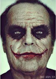 Jack Nicholson As The Joker Except That He Has Heath Ledger Style Make Up An Interesting Twist Marvel Animation Joker And Harley Horror Comics