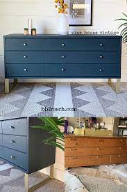 How To Paint Laminate Midcentury Dresser Makeover Diy Furniture Renovation Diy Furniture Easy Furniture Renovation