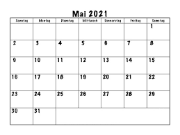 Es ist also an der zeit, sich einen frischen kalender für 2021 zuzulegen, damit sie wichtige termine wie geburtstage kalender kostenlos zum ausdrucken & als download. Kostenlos Druckbar Mai 2021 Kalender Vorlage In Pdf Schulferien Kalender