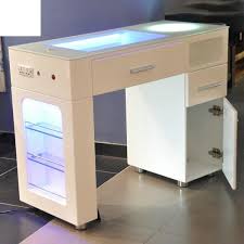 Portable Glass Salon Furniture Nail Technician Desk Spa Manicure Table Station Beauty Spa Equipment Hair Salon Home Nail Salon Manicure Station Manicure Table