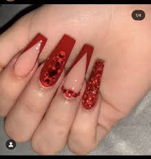 No rating value for elegant touch core polish ruby red false nails. Pin By Kerralen Meas On 25th Birthday Red Acrylic Nails Simple Acrylic Nails Winter Nails Acrylic