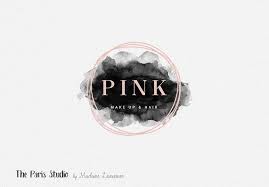 Black And Gold Makeup Logo Pink Gold Foil Geometric Watercolor Logo Design Makeup Logo Design Watercolor Logo Watercolor Logo Design