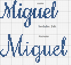 Letras em ponto cruz ponto cruz monograma nomes monogramas em ponto cruz toalha de boca bordada gráficos do alfabeto. Miguel Nome Ponto Cruz Nomes Em Ponto Cruz Ponto Cruz Bonecas Em Ponto Cruz