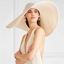 Women White 25cm Oversized Sun Hat Soft Silk Ribbon Tie Wide Brim Floppy Hat Giant Beach Straw Hat Summer Kuntucky Der Outfits With Hats Raffia Hat Eugenia Kim