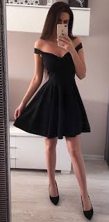 Short Off Shoulder Sleeves Little Black Homecoming Dress Red Homecoming Dresses Black Homecoming Dress Simple Homecoming Dresses