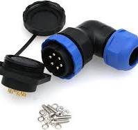 Amazon.com: ZBLZGP HE29 6 Pin Waterproof Connector High Voltage 6 Wire  Machine Electrical Power Supply Connector Plug Socket Male Female Right  Angle ...