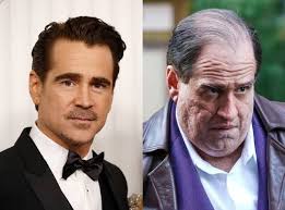E esse trabalho IMPECÁVEL feito pelo maquiador Mike Marino no ator Collin  Farrel para Pinguim (MAX)?É quase como uma cirurgia antes das filmagens!  Irreconhecível. 😳