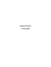 Echoes through the rain forest. Doc Hebrew Poetry In The Bible A Guide For Understanding And For Translating Ernst Wendland Academia Edu