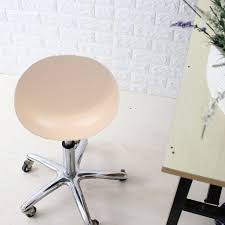One of the more traditional designs, the brooklyn has a solid wood (rubber tree) frame with a dark walnut finish, which works brilliantly with the faux leather of the seat for a sleek, stylish look. Home Bar Stool Covers Pu Leather Round Chair Seat Cushions Sleeves Chair Cover Aliexpress