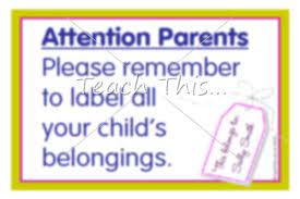 Label Belongings - Printable Teacher Resources and Classroom Activities ::  Teacher Resources and Classroom Games