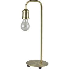 Lampe de table de chevet de style contemporain avec structure en fonte de laiton avec finition en or clair. Luminaire Pas Cher Gifi Luminaire Lampes De Table Lampe De Chevet