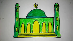 Gambar masjid kartun yang mudah digambar. Lukisan Masjid Kartun Cikimm Com