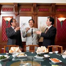 The host of the party pens some outlandish phrases (i.e. Chinese Table Manners And Chopstick Etiquette