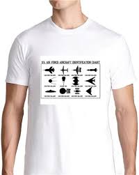Aircraft Identification Chart T Shirt Tee Picture Photo