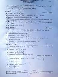 Profilul servicii, toate calificările profesionale; Bacalaureat 2014 Subiectele La MatematicÄƒ Profil Tehnologic