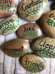 Boy Scouts Law Set Of 12 Painted Stones Court Of Honor Gift Etsy In 2020 Boy Scouts Eagle Boy Scout Law Eagle Scout Gifts
